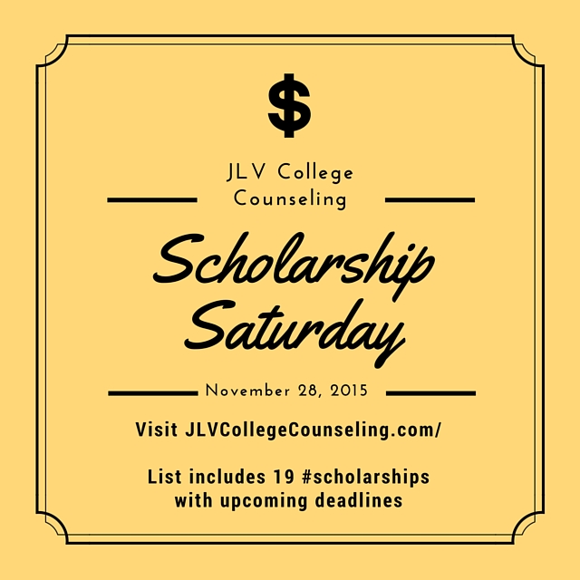 Scholarship Saturday - November 28, 2015
