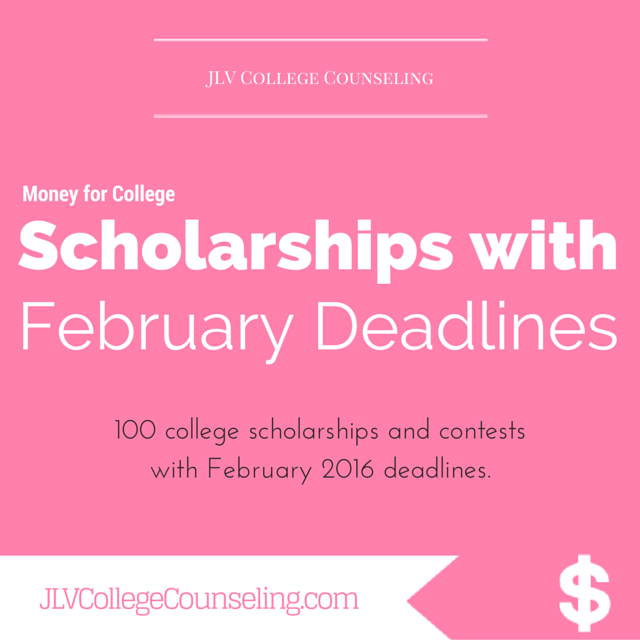 Scholarships with February 2016 deadlines