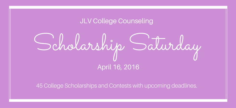 Scholarship Saturday – April 16, 2016