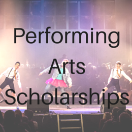 Scholarships for students studying or participating in Performing Arts including Dance, Music, and Theatre.