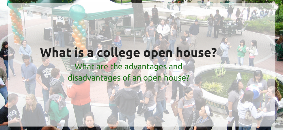What is a college open house?