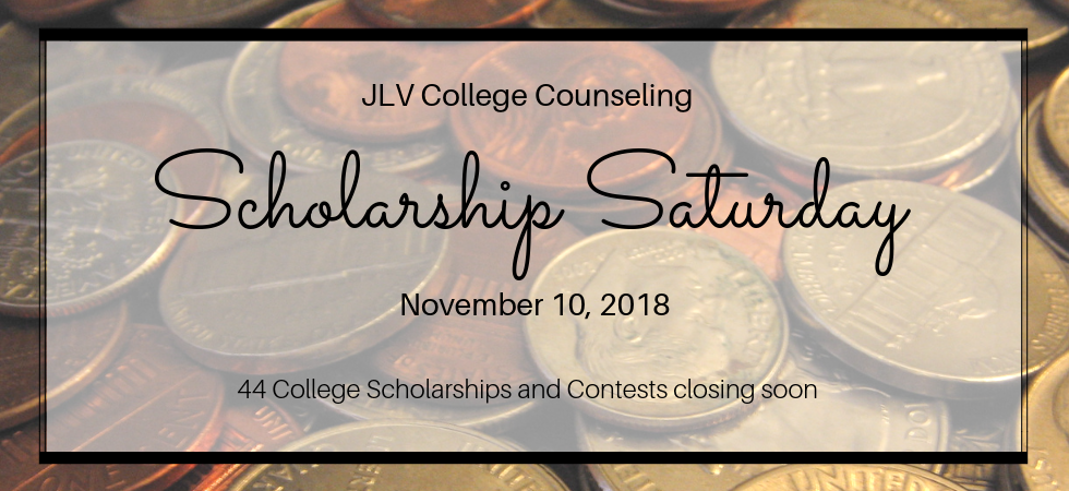Scholarship Saturday – November 10, 2018